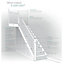 Hemlock 90° Level Handrail turn, (L)173mm (H)56mm (W)173mm