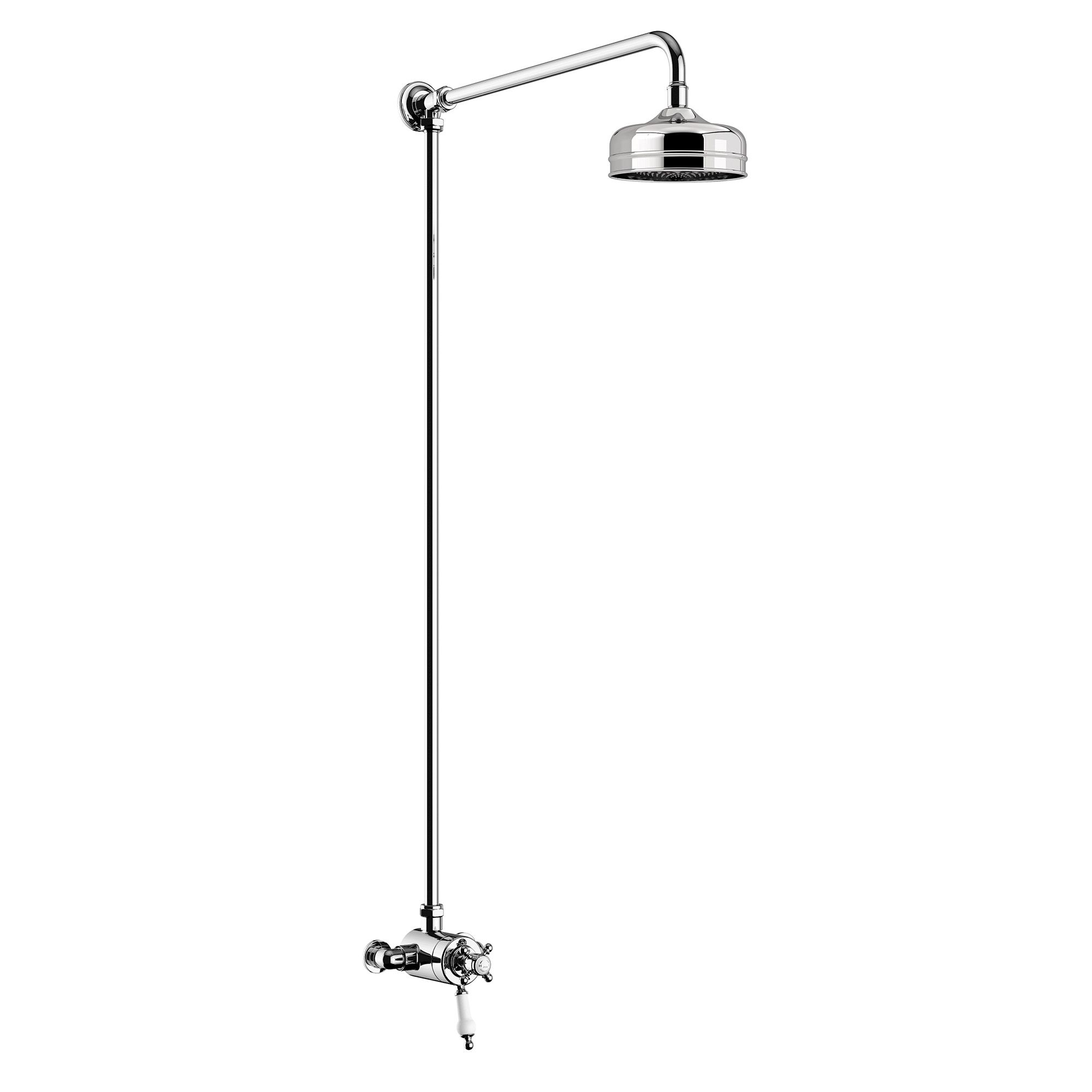 Heritage Highbrook Gloss Chrome effect Single-spray pattern Exposed Shower kit