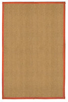 Herringbone weave Brown, orange Rug 200cmx135cm
