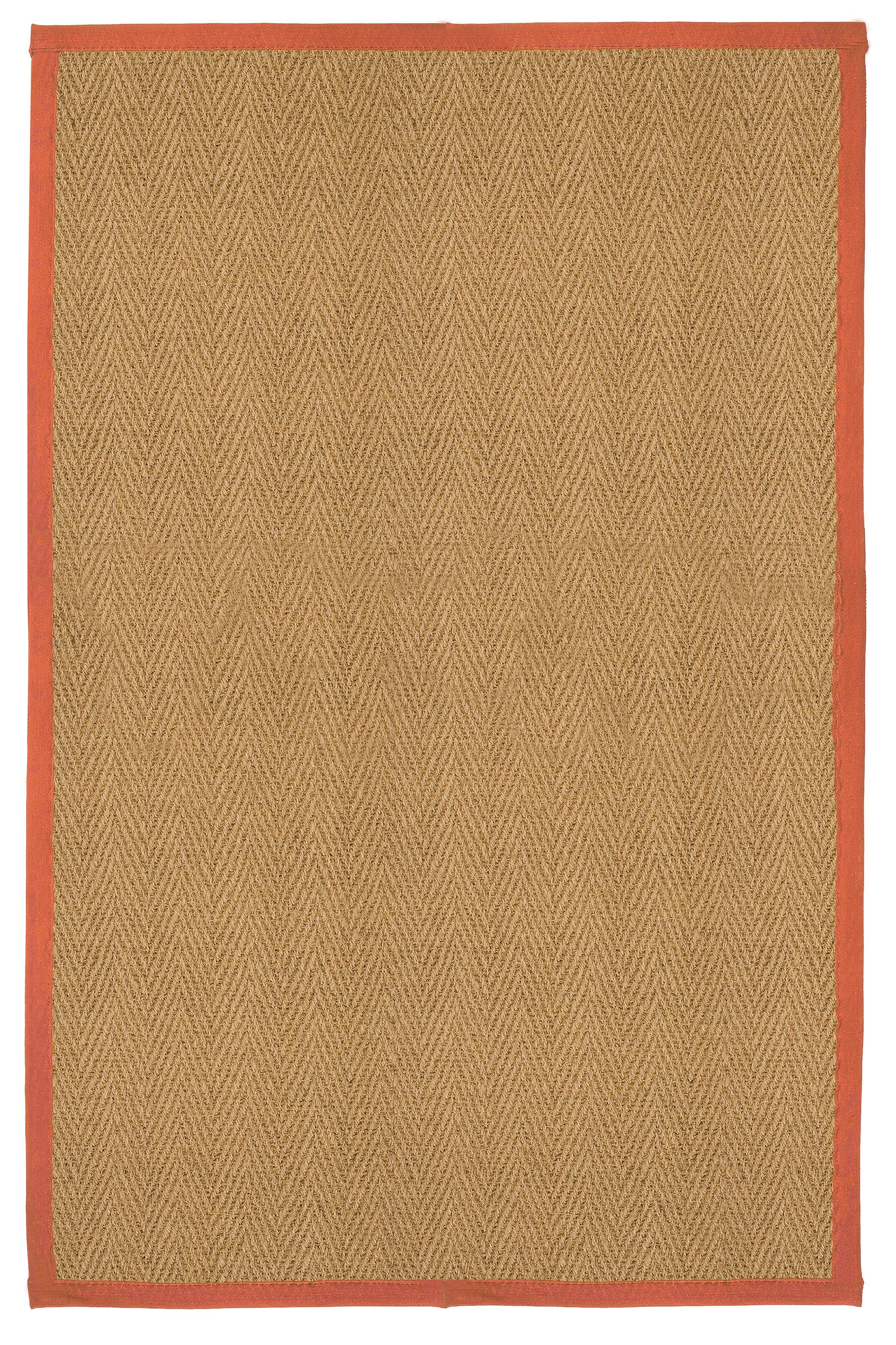 Herringbone weave Brown, orange Rug 200cmx135cm