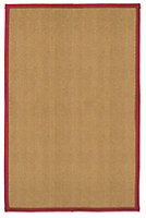Herringbone weave Brown, red Rug 150cmx100cm