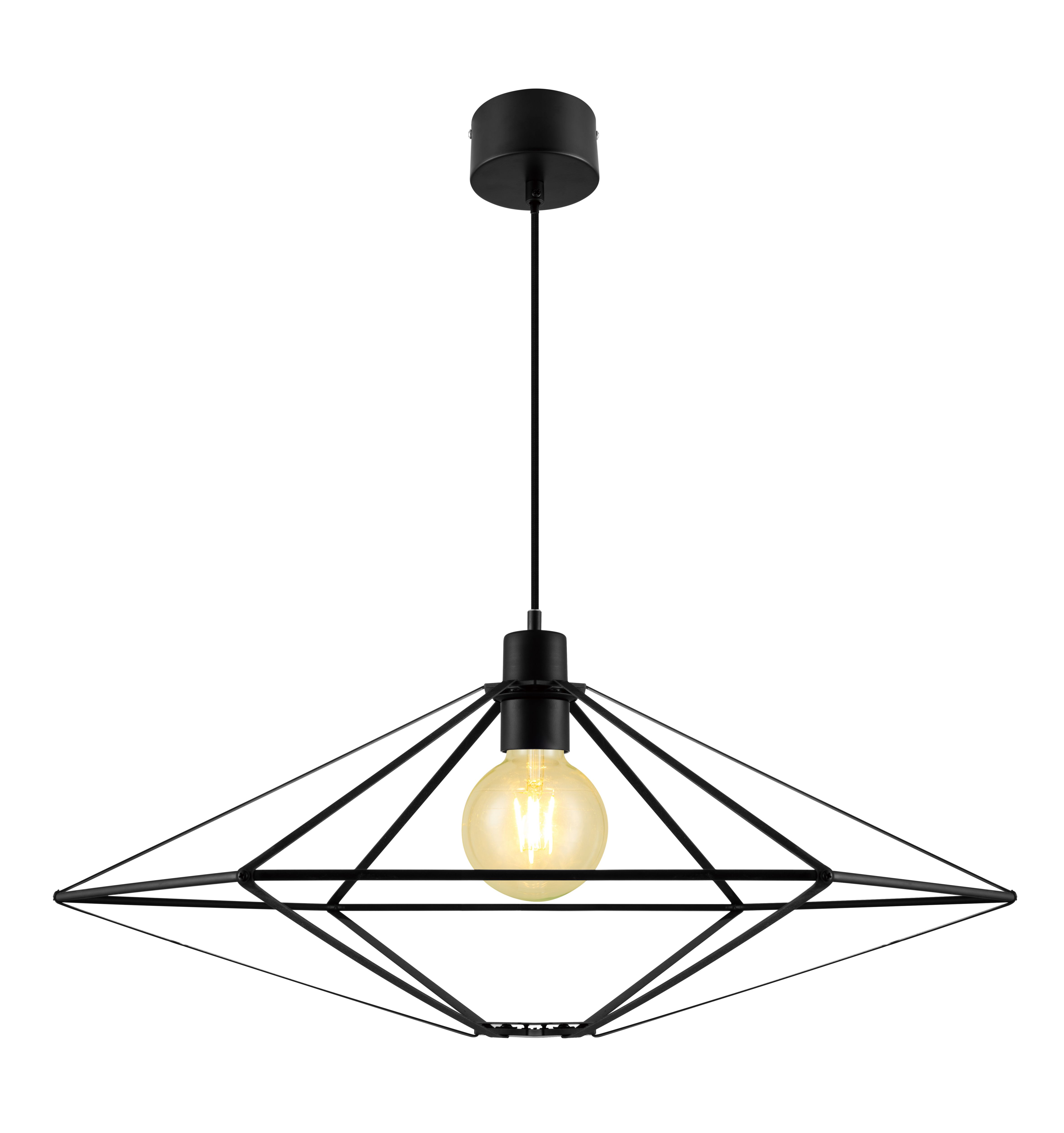 Heyka Black Pendant ceiling light, (Dia)610mm