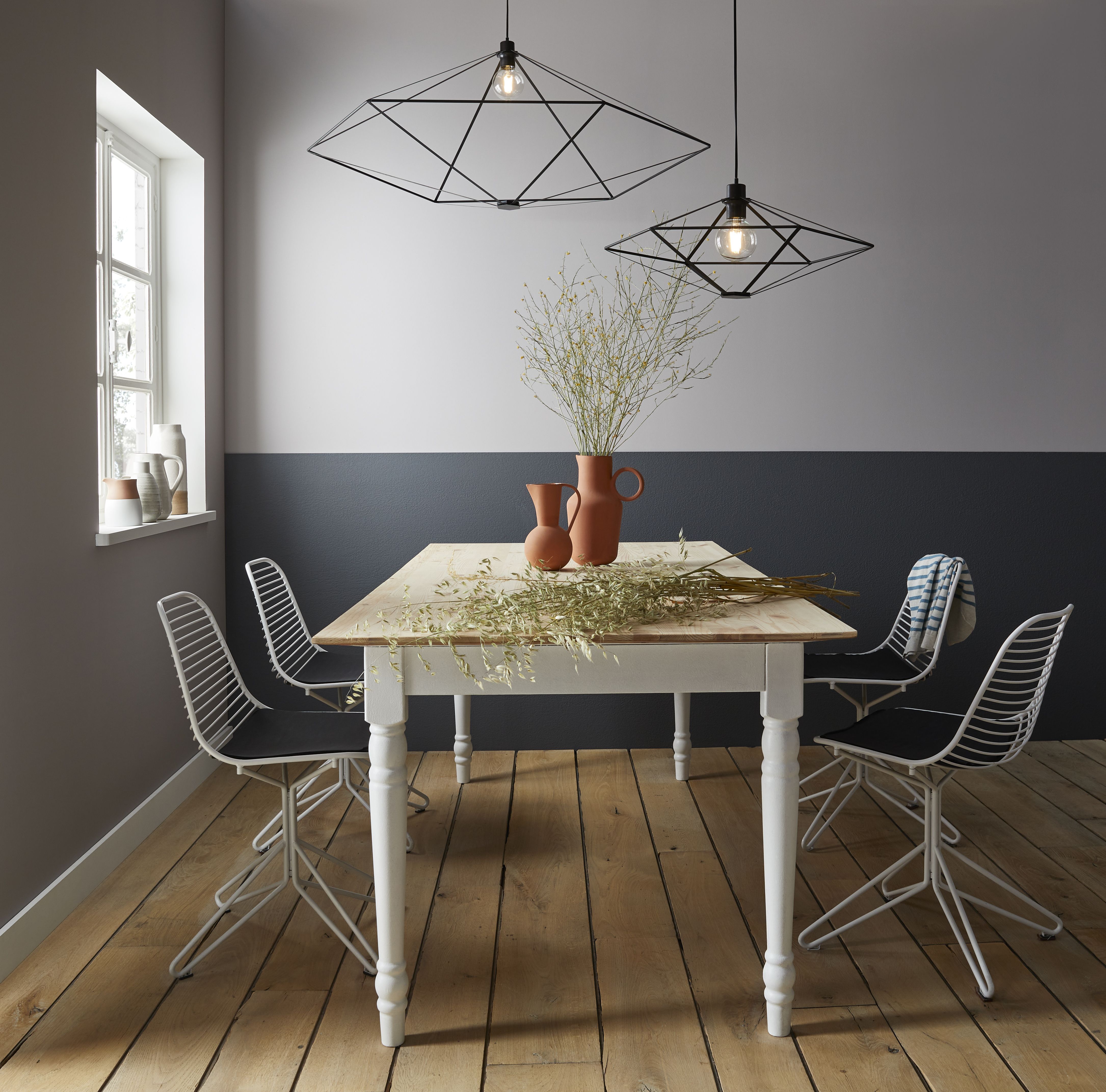 Heyka Black Pendant ceiling light, (Dia)610mm