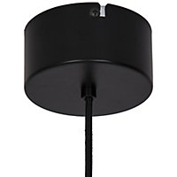 Hibonit Black Pendant ceiling light, (Dia)450mm