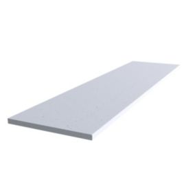 High gloss White Glitter effect Round edge Chipboard & laminate Worktop (T) 2.2cm x (L) 200cm x (W) 38cm