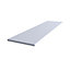 High gloss White Round edge Chipboard & laminate Bathroom Worktop (T) 2.4cm x (L) 150cm x (W) 38.5cm