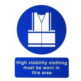 High visibility vest Self-adhesive labels, (H)200mm (W)150mm
