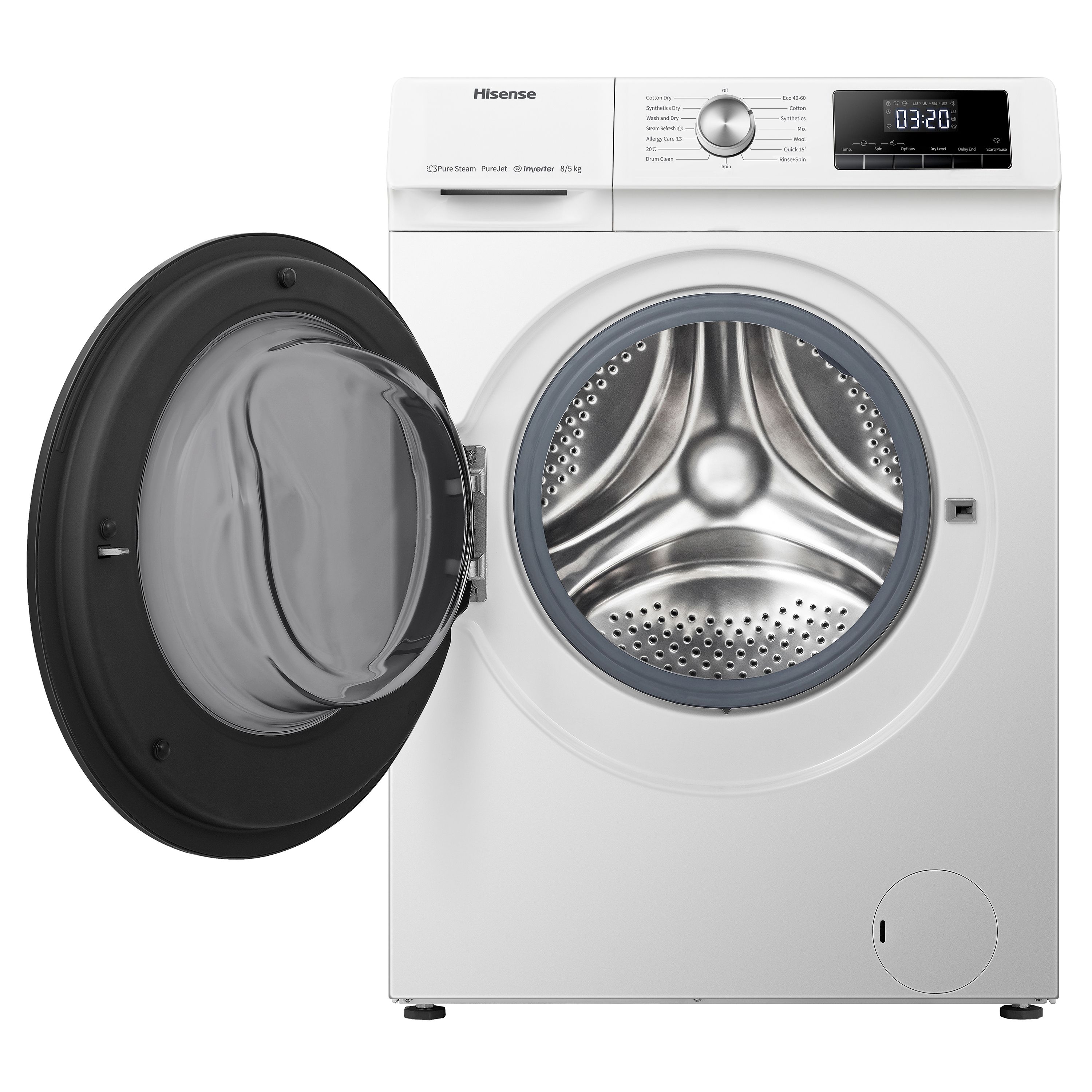 Hisense WDQA8014EVJM_WH 8kg/5kg Freestanding Condenser Washer dryer - White