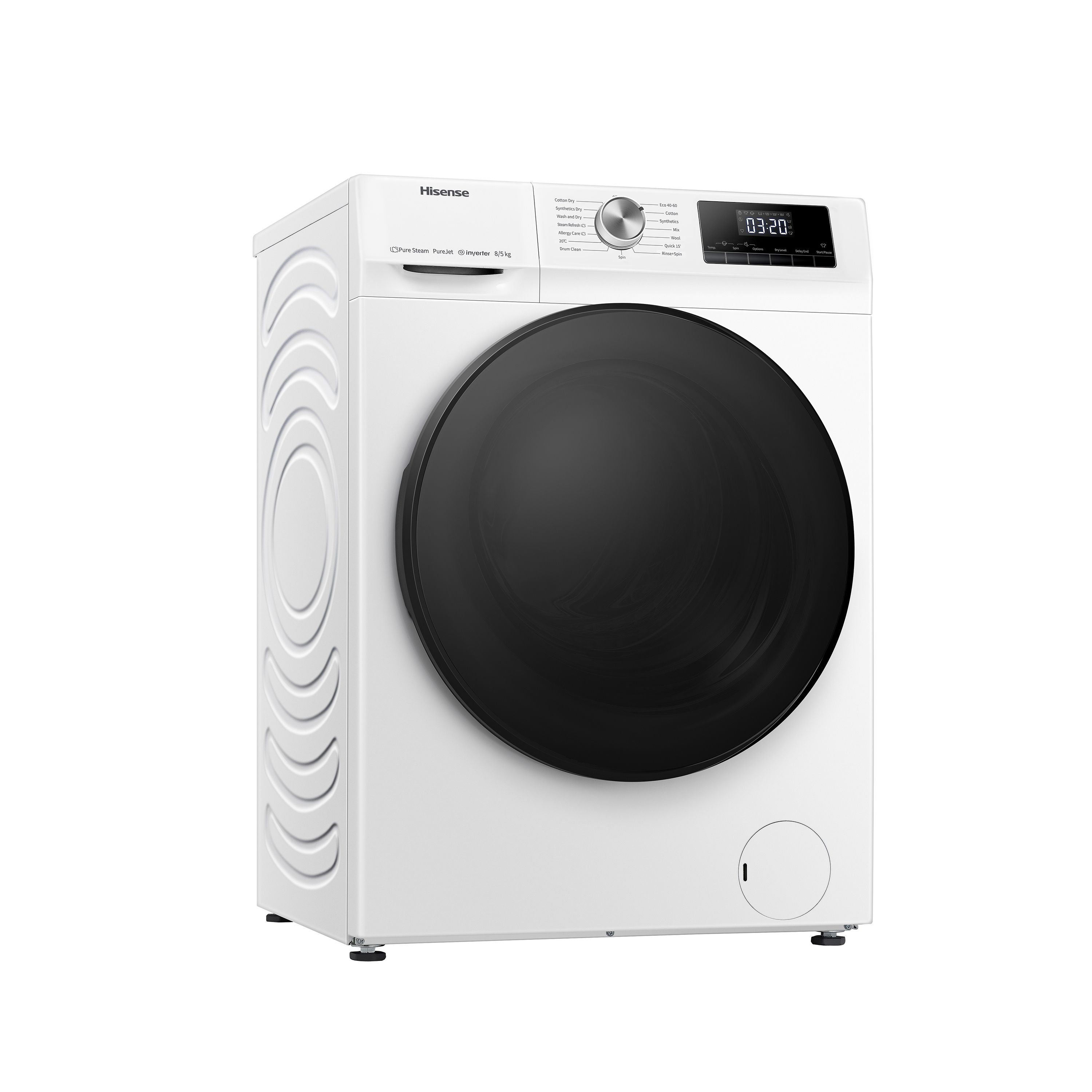 Hisense WDQA8014EVJM_WH 8kg/5kg Freestanding Condenser Washer dryer - White