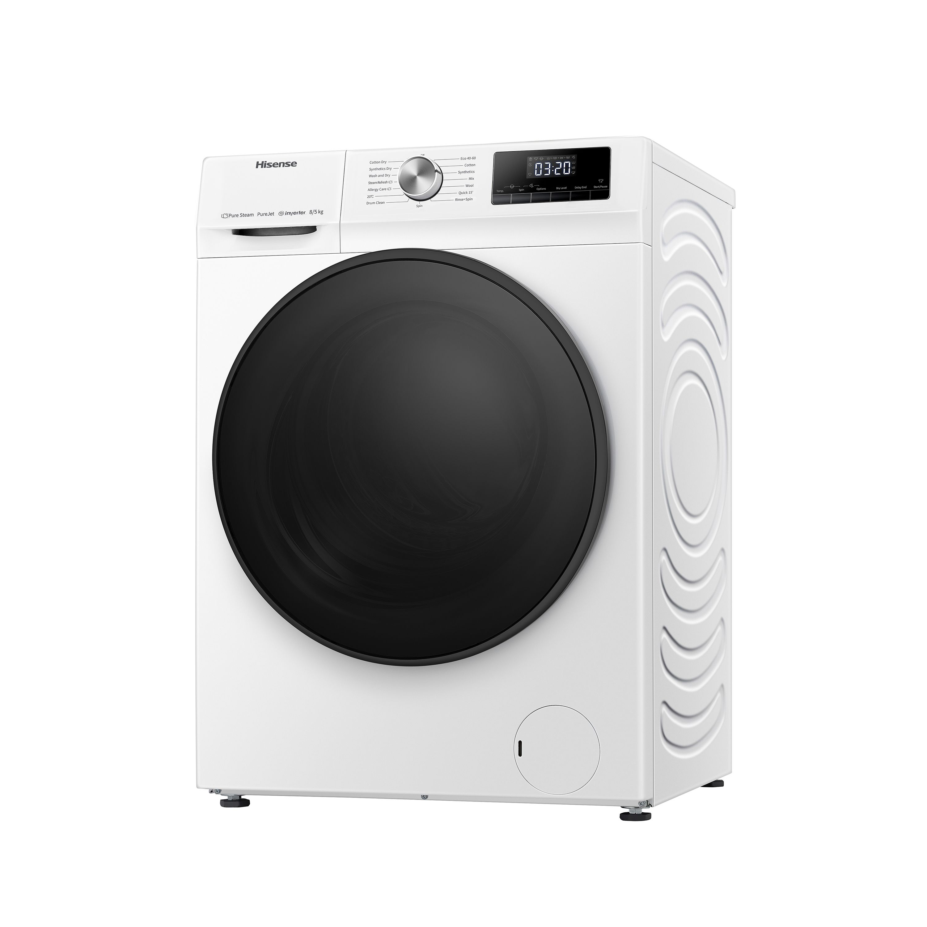 Hisense WDQA8014EVJM_WH 8kg/5kg Freestanding Condenser Washer dryer - White