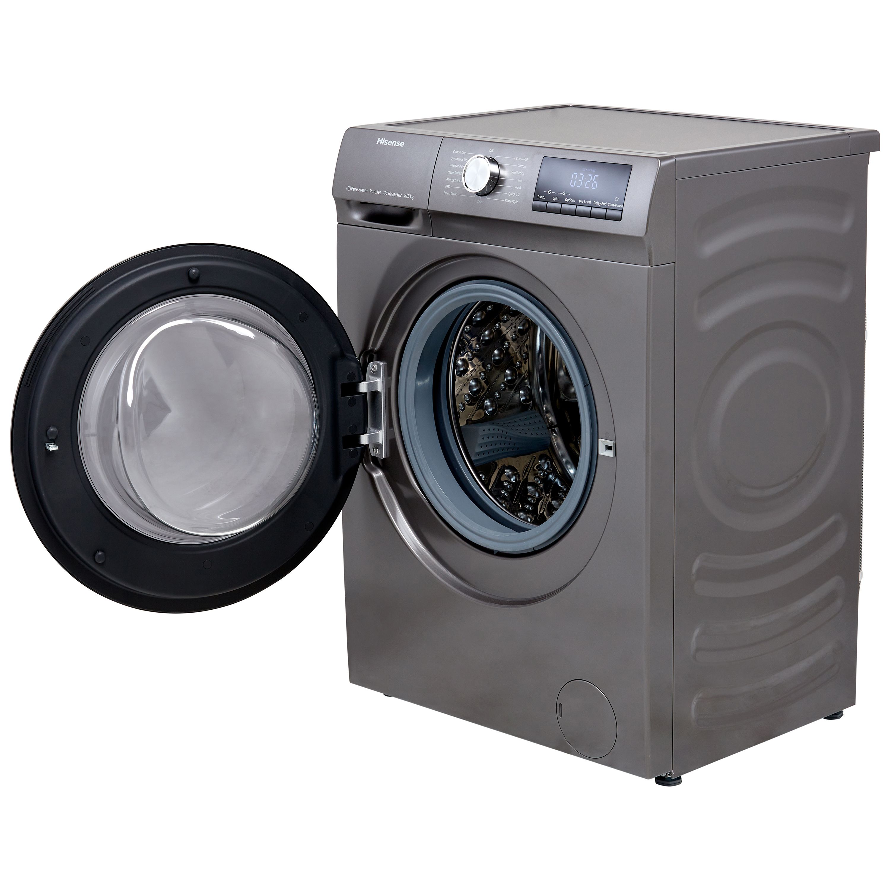 Hisense WDQA8014EVJMT_TI 8kg/5kg Freestanding Condenser Washer dryer - Titanium