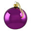 Historical twist Purple Glass Round Hanging decoration set, Pack of 6 (D) 8mm