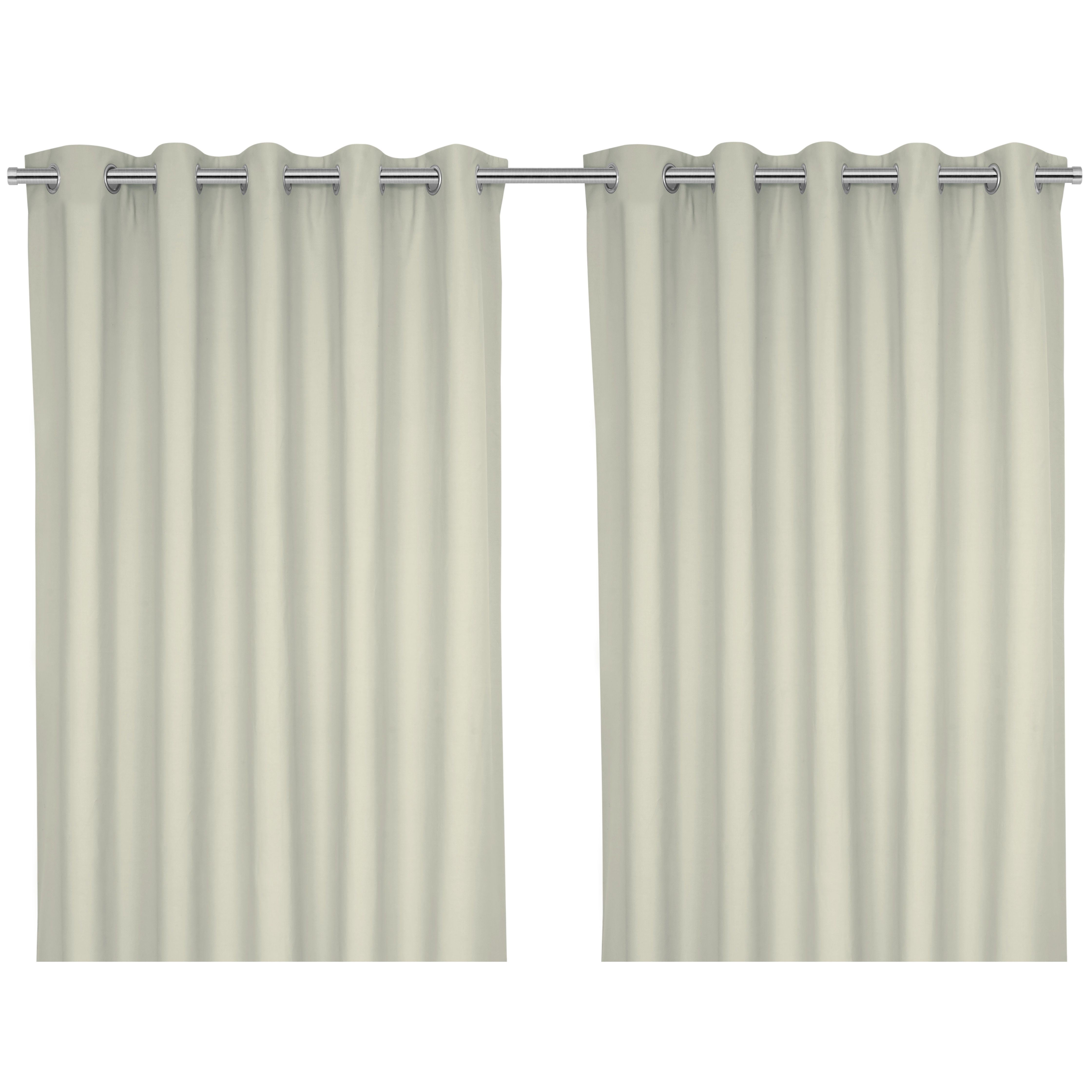 Hiva Beige Solid dyed Lined Eyelet Curtain (W)117cm (L)137cm, Pair
