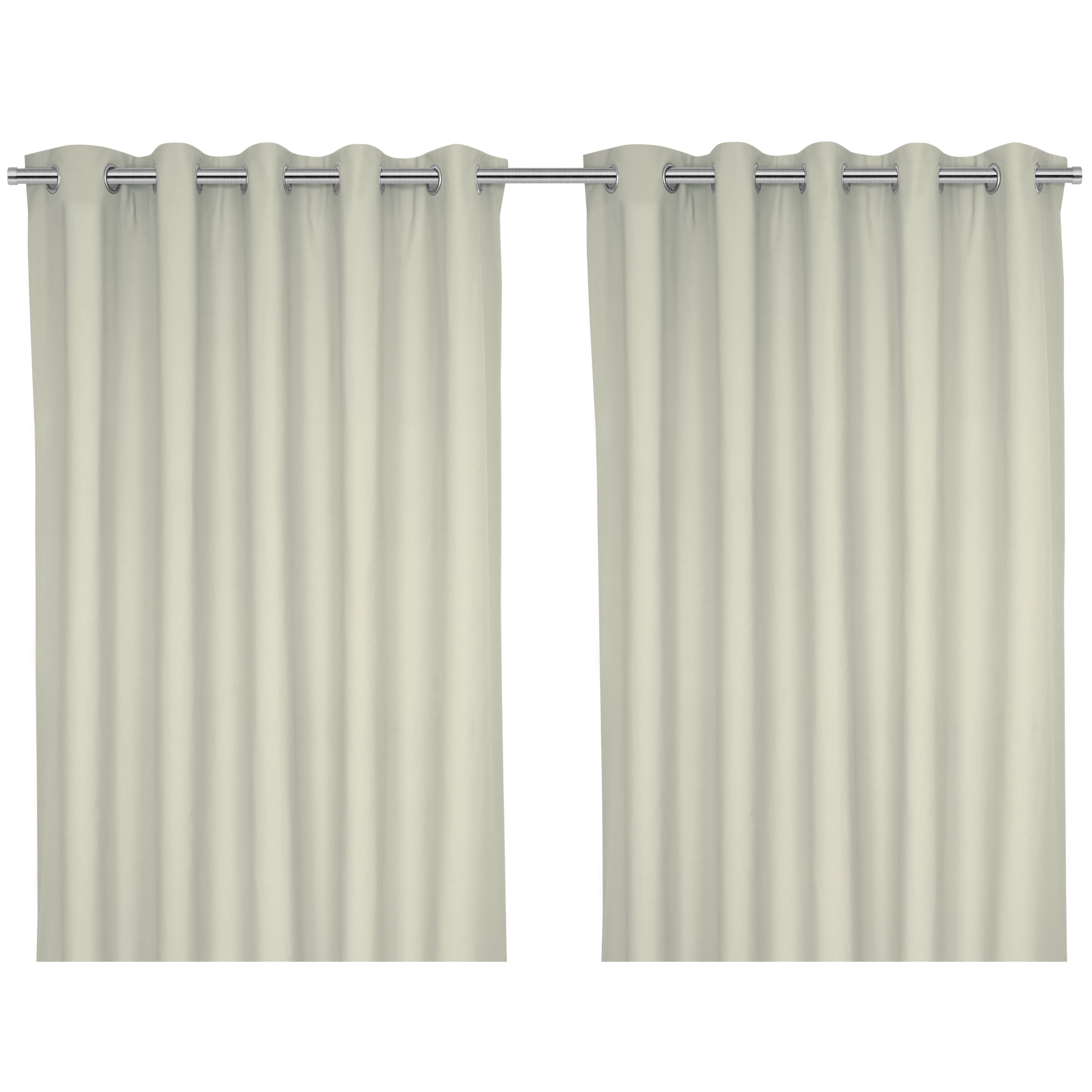 Hiva Beige Solid dyed Lined Eyelet Curtain (W)167cm (L)228cm, Pair
