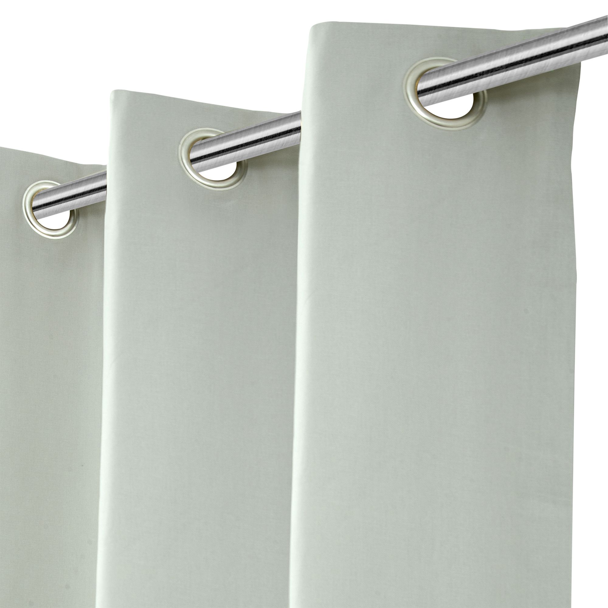Hiva Light grey Solid dyed Lined Eyelet Curtain (W)228cm (L)228cm, Pair