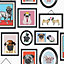 Holden Décor A pug's life Multicolour Wallpaper