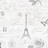 Holden Décor Grey Paris Smooth Wallpaper