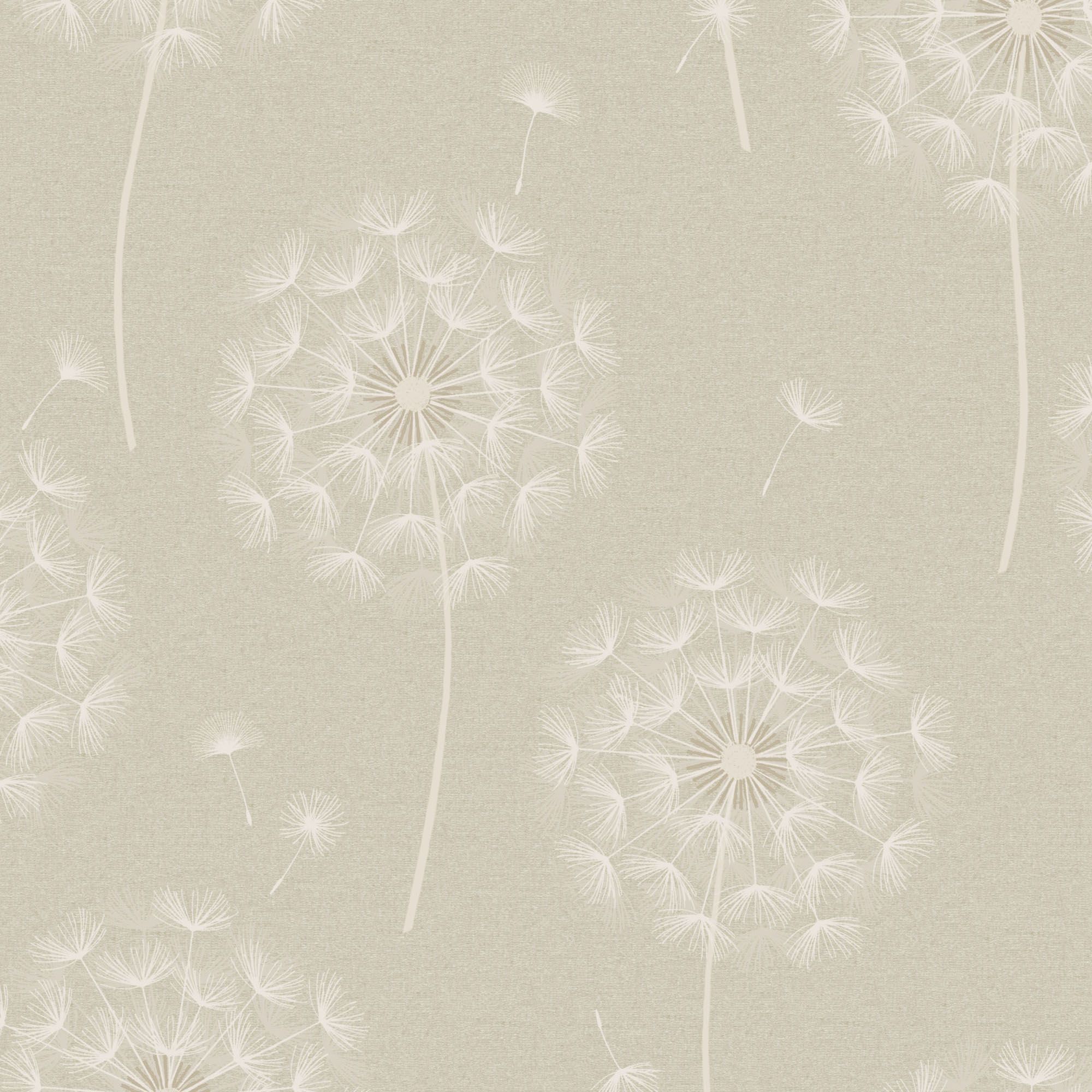 Holden Décor Opus Allora Cream Metallic effect Dandelion Embossed Wallpaper Sample