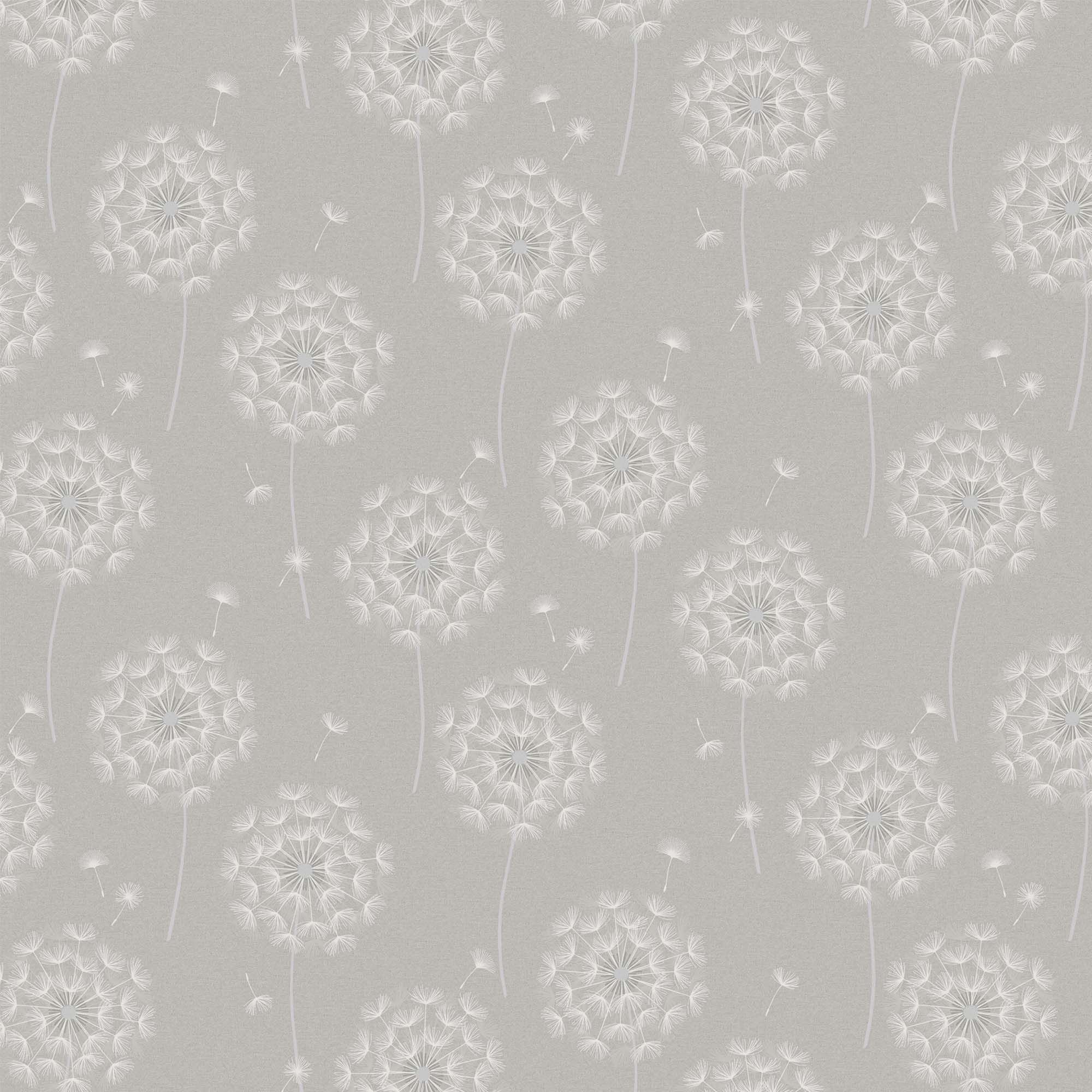 Holden Décor Opus Allora Grey Dandelion Embossed Wallpaper