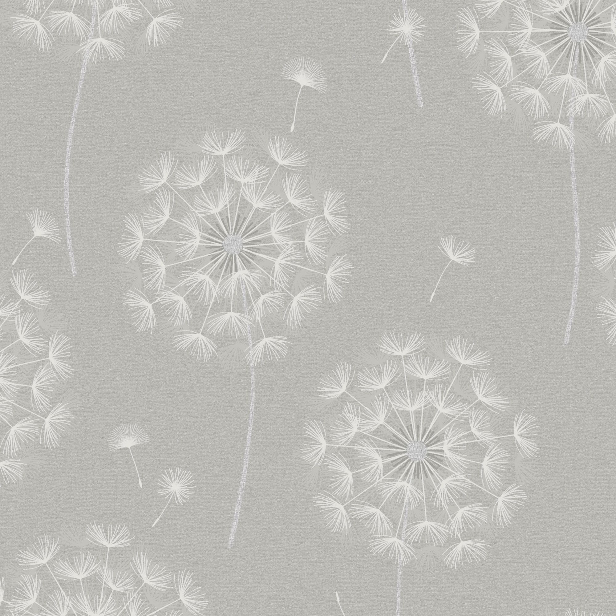 Holden Décor Opus Allora Grey Metallic effect Dandelion Embossed Wallpaper Sample