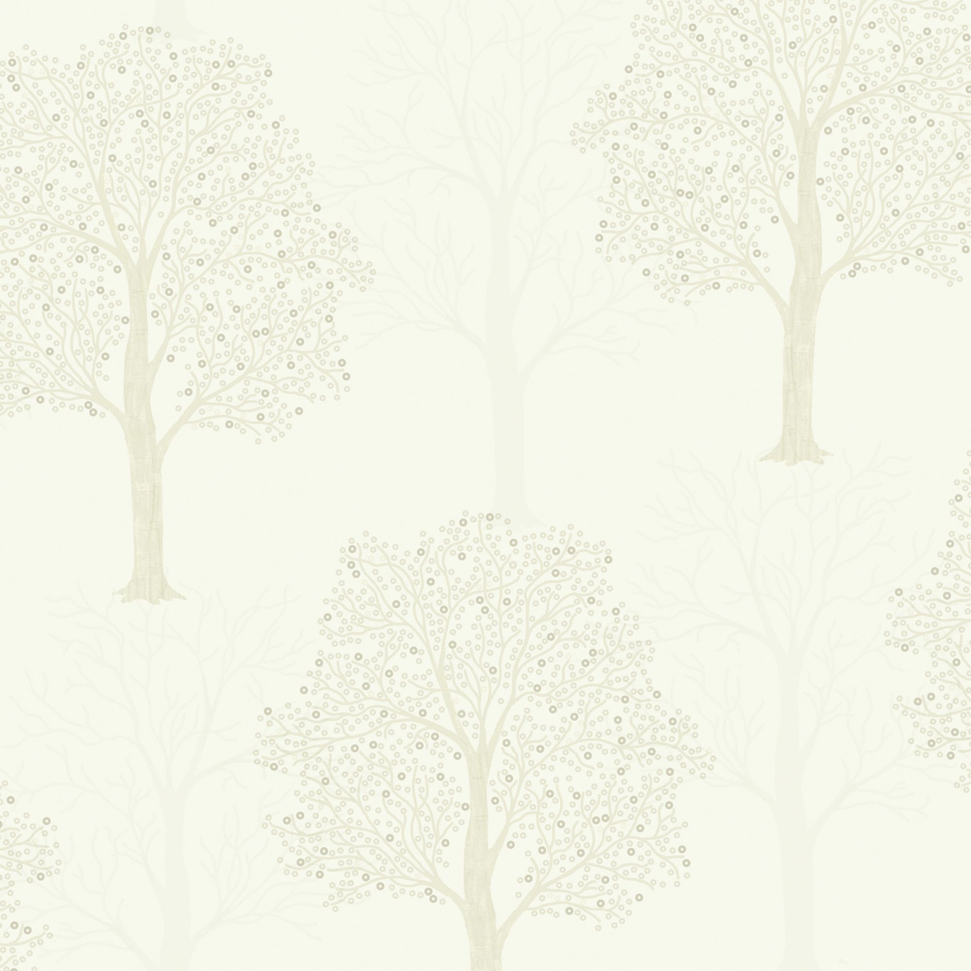 Holden Décor Opus Ornella Cream Metallic effect Tree Embossed Wallpaper Sample