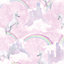 Holden Décor Pink & purple Unicorn Glitter effect Smooth Wallpaper
