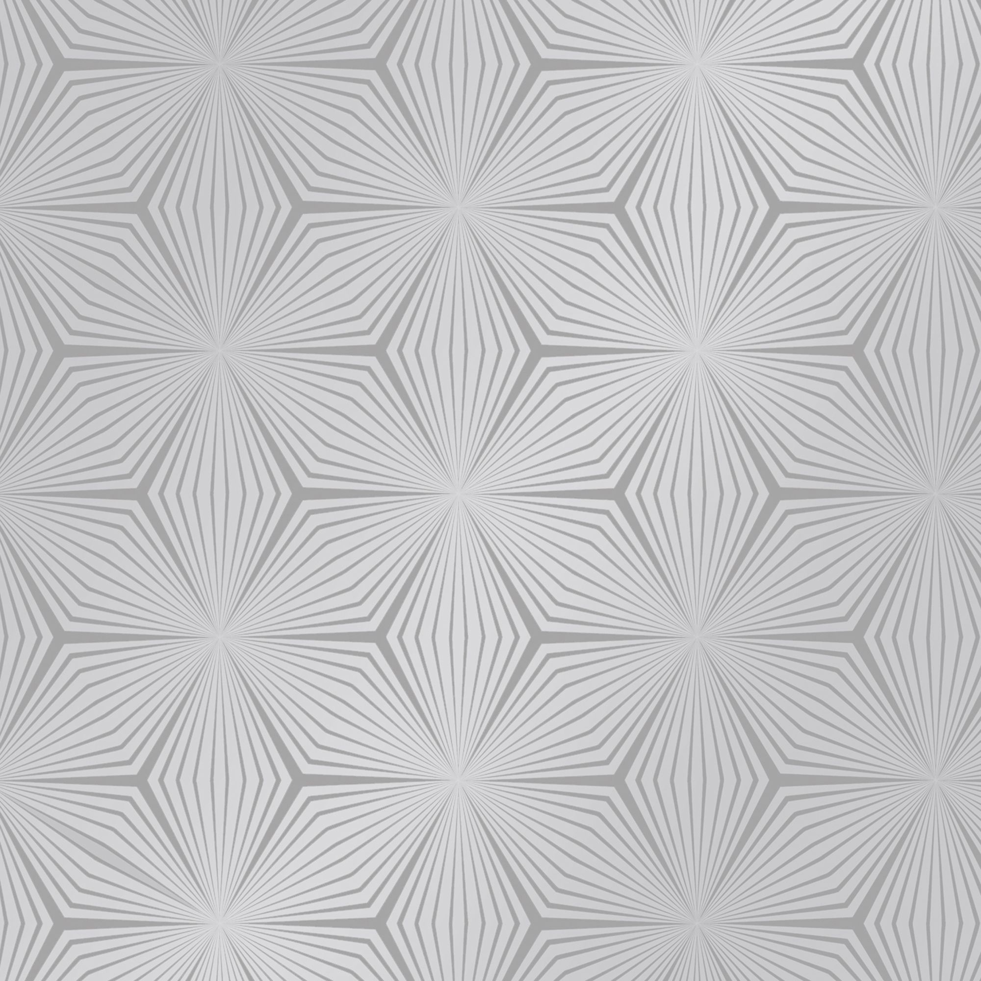 Holden Décor Statement Grey Geometric Metallic effect Smooth Wallpaper