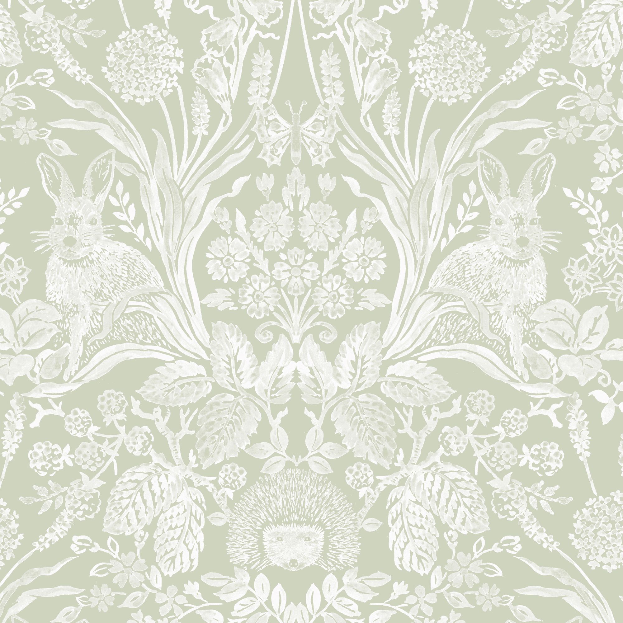 Holden Décor Statement Hadley Green Conversational Smooth Wallpaper Sample