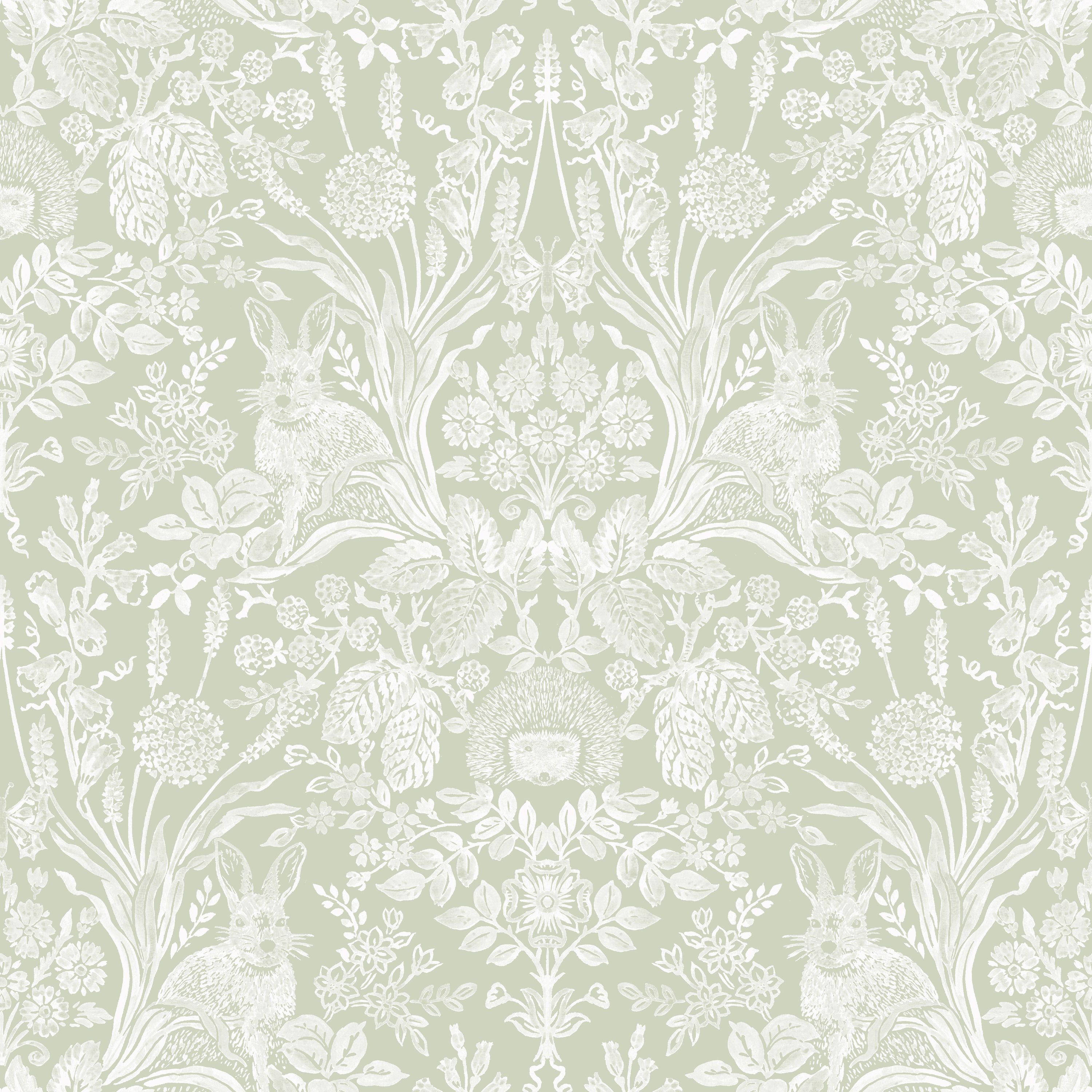 Holden Décor Statement Hadley Green Conversational Smooth Wallpaper Sample