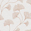 Holden Décor Statement Haruna Beige Metallic effect Floral Smooth Wallpaper Sample