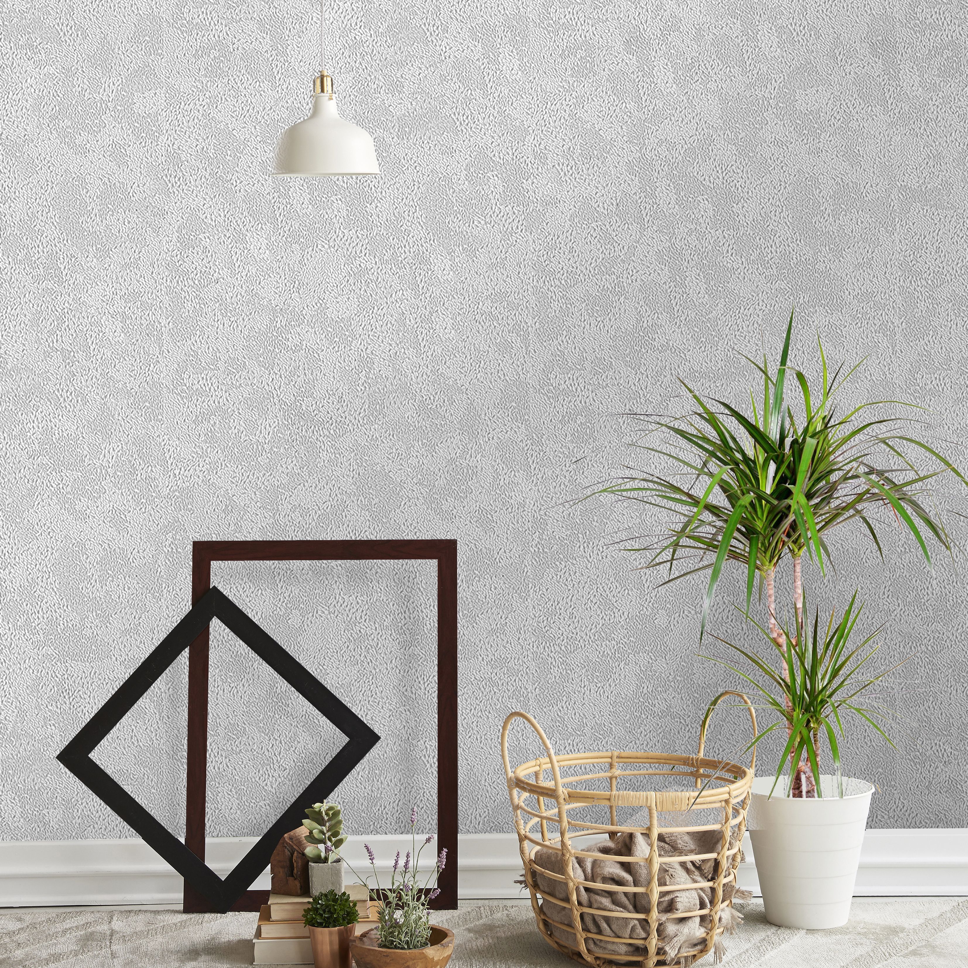 Holden Décor Statement Silver effect Sequin Smooth Wallpaper