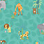 Holden Décor Teal Jungle animals Smooth Wallpaper Sample