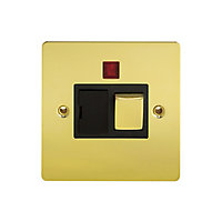 Holder Brass 13A 1 gang Flat Fused spur Switch