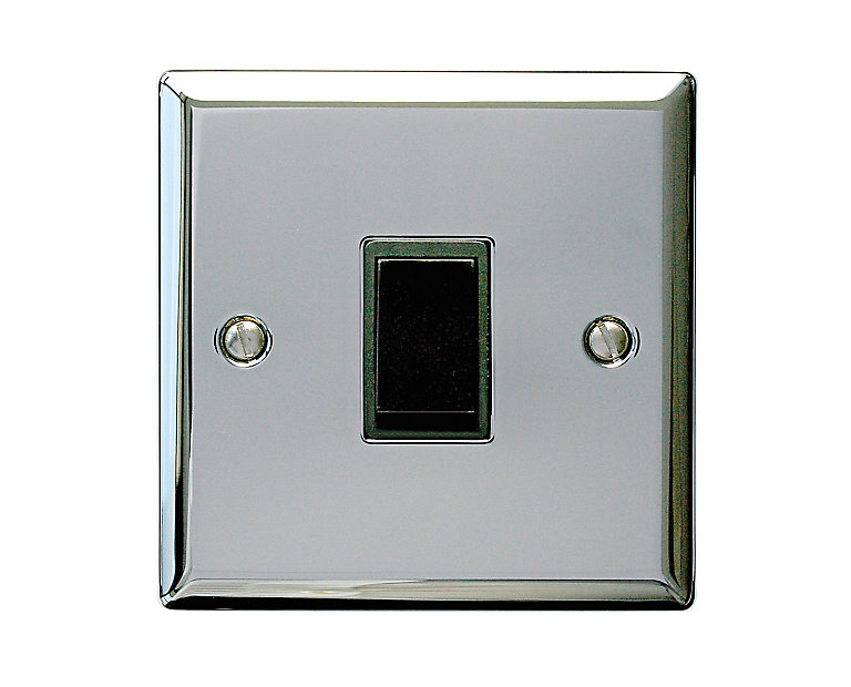 Holder Chrome 10A 2 way 1 gang Raised Switch