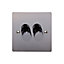 Holder Nickel Flat profile Double 2 way Dimmer switch