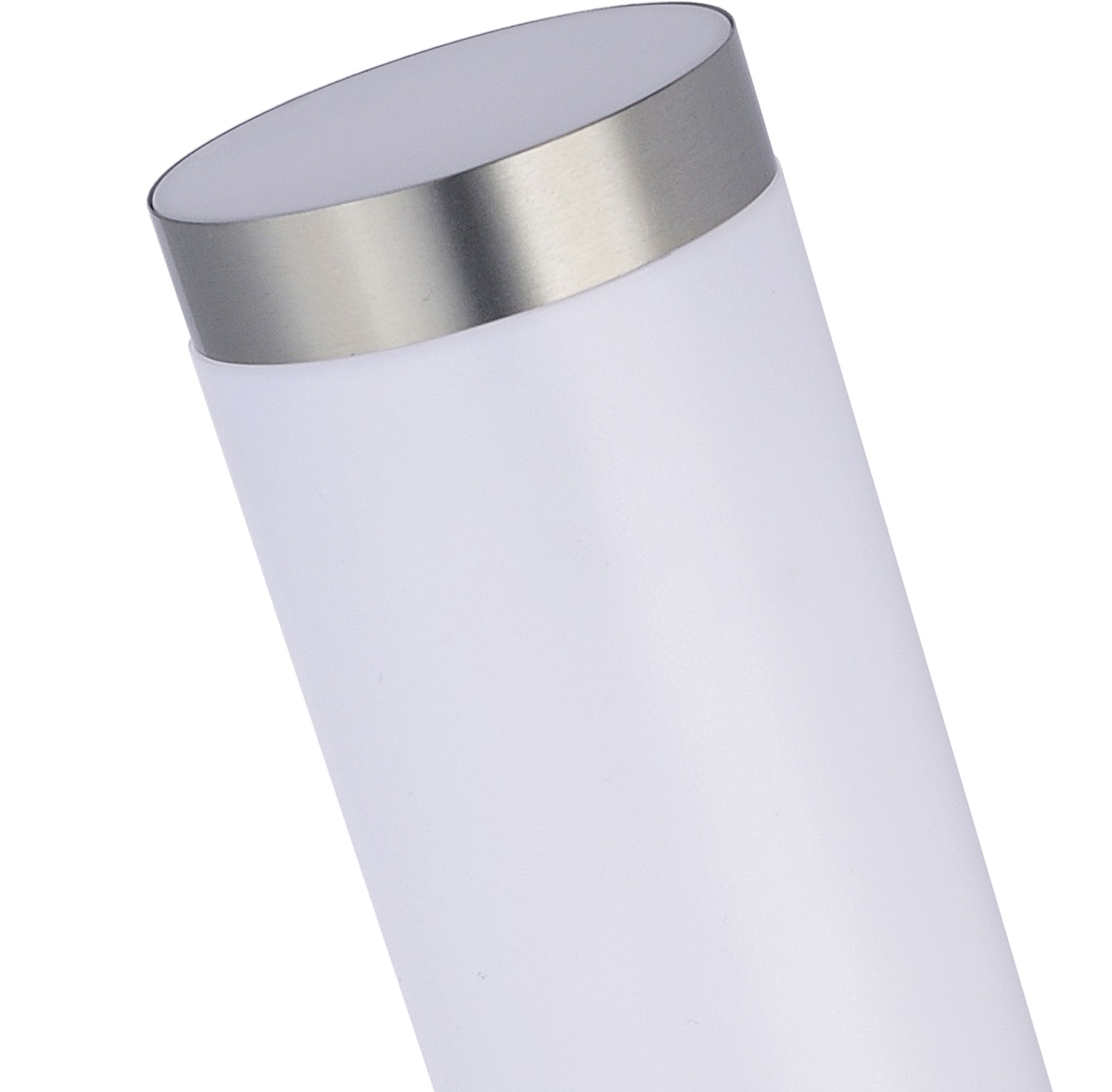 Hollis Fixed Matt Stainless Steel PIR Motion sensor Outdoor Slanted Wall light 15W