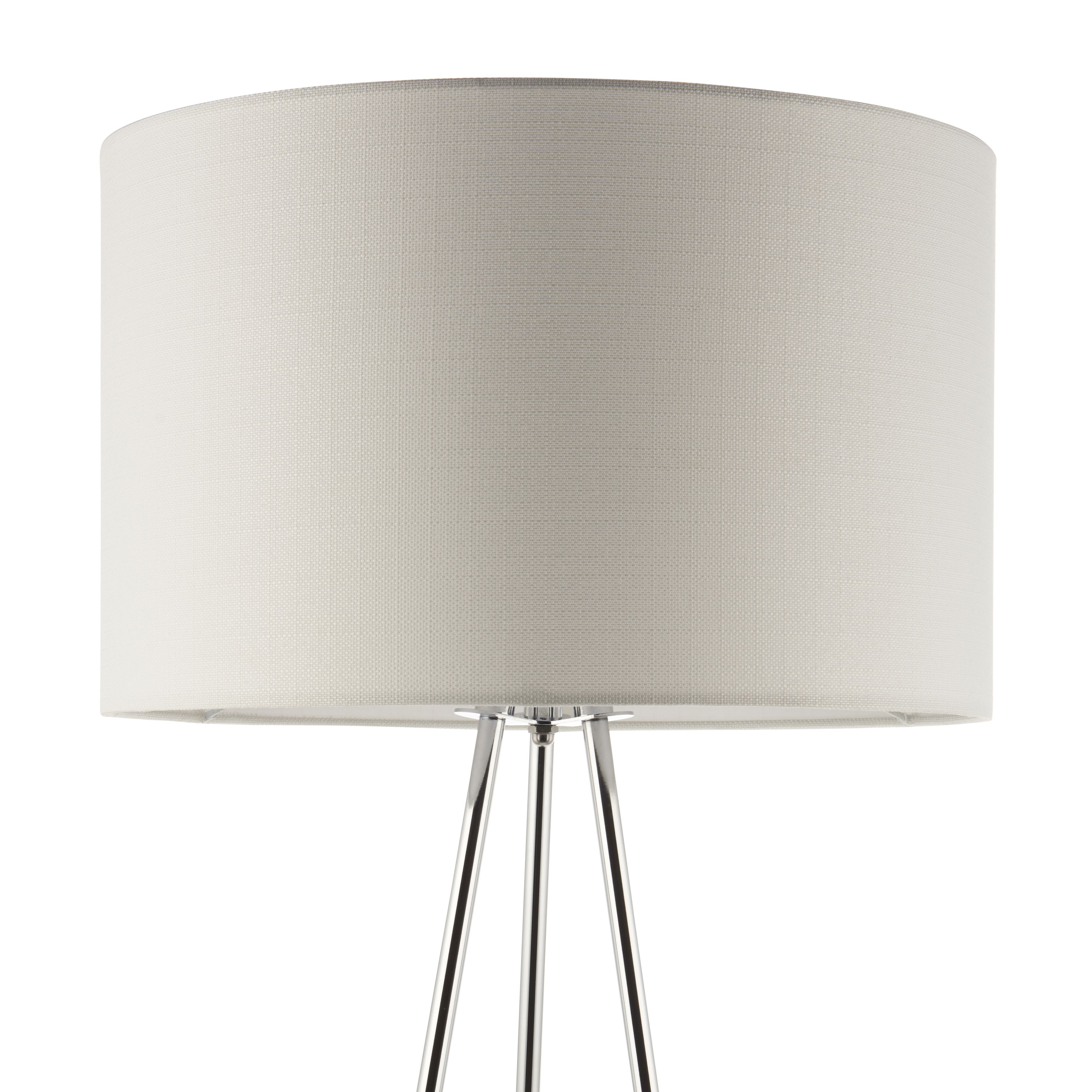 Holmes Gloss White Silver effect Floor light