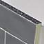 Homelux Polished Grey Glitter Silver effect 10mm Straight Aluminium Tile trim