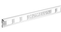 Homelux White 10mm Round edge Metal Tile trim