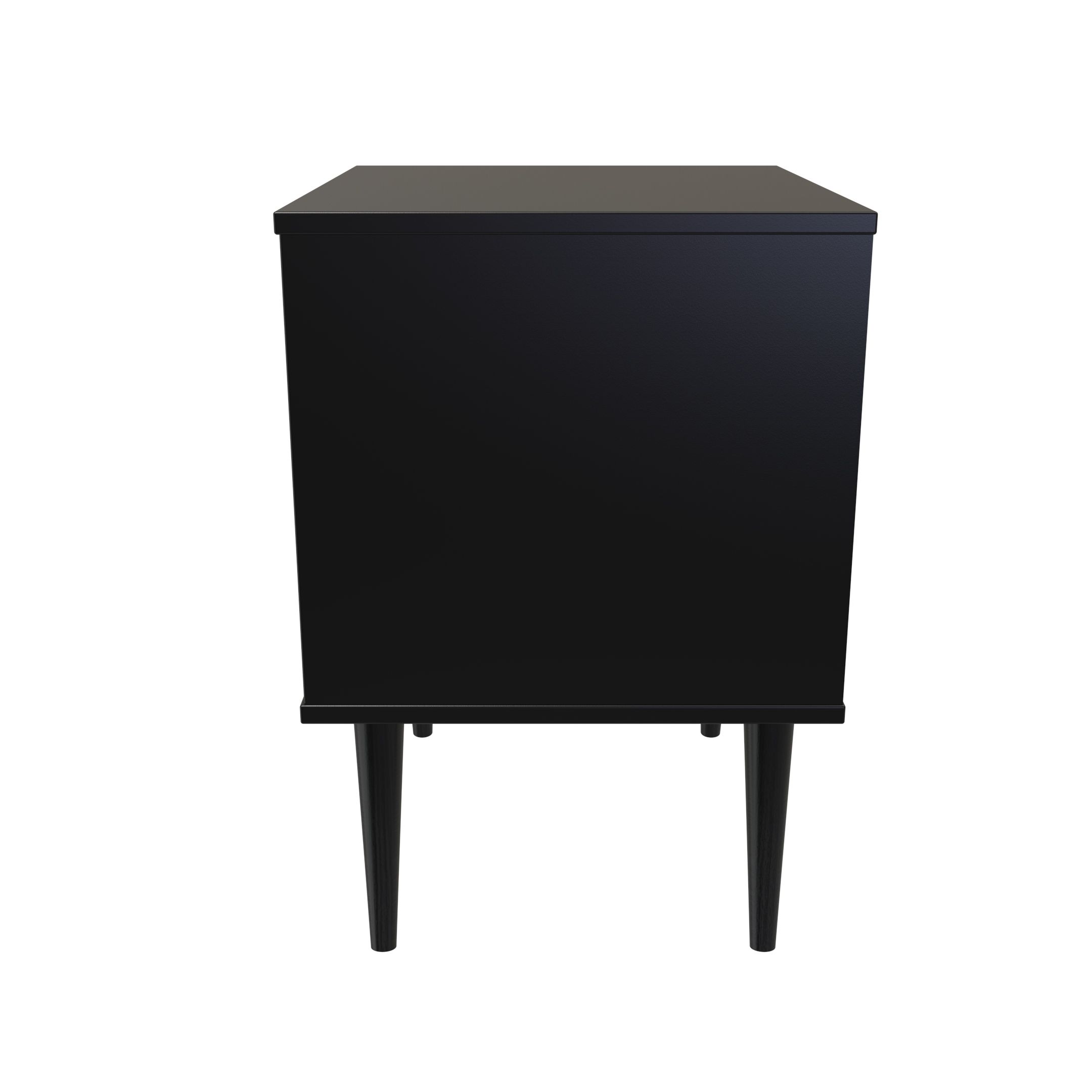 Hong Kong Ready assembled Matt black 2 Drawer Bedside chest (H)505mm (W)395mm (D)415mm