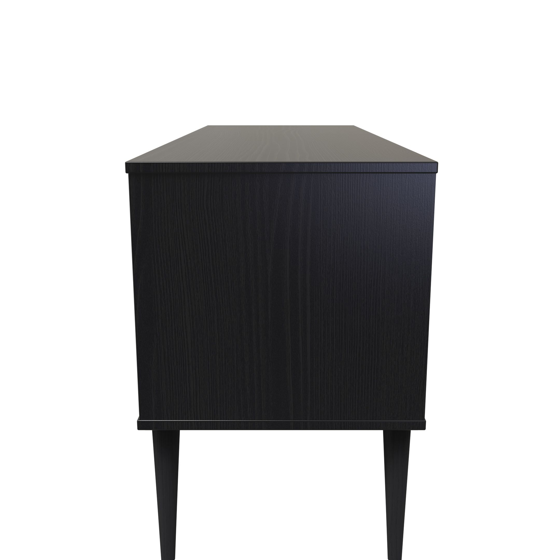 Hong Kong Ready assembled Matt black 4 Drawer Chest of drawers (H)505mm (W)1120mm (D)415mm