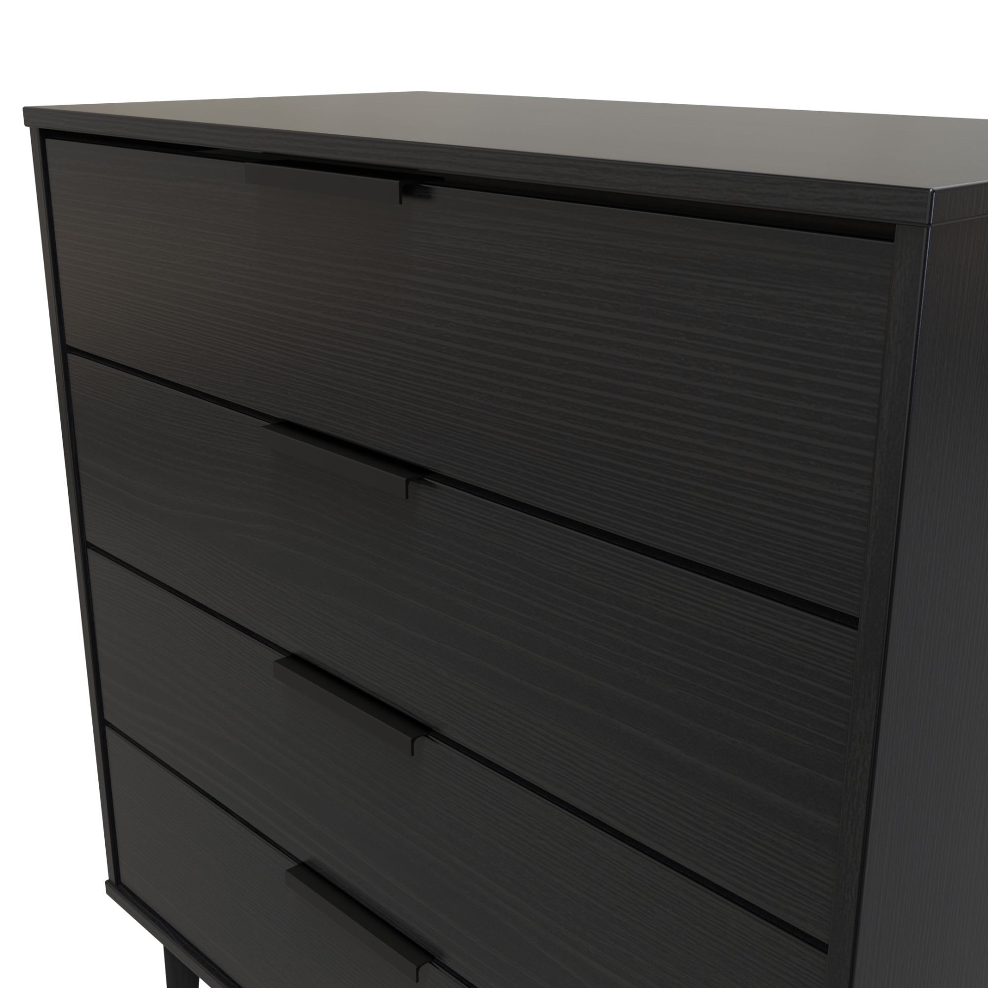 Hong Kong Ready assembled Matt black 4 Drawer Chest of drawers (H)885mm (W)765mm (D)415mm