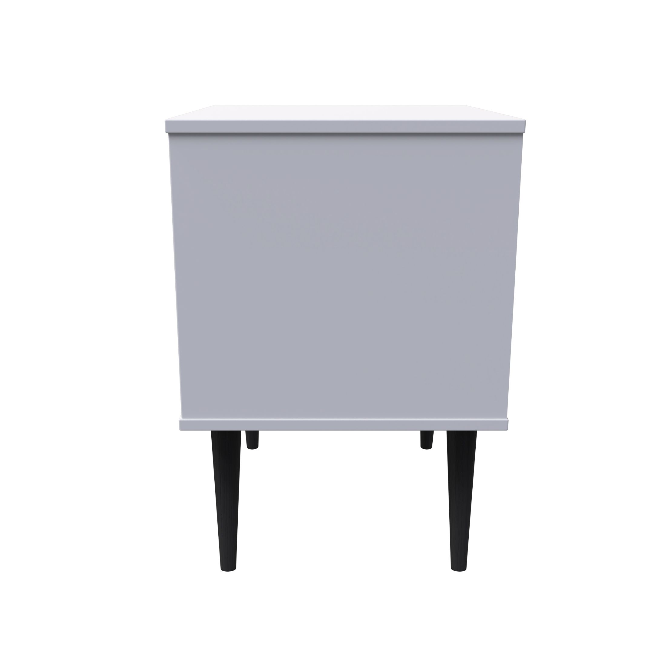 Hong Kong Ready assembled Matt grey 2 Drawer Bedside chest (H)505mm (W)395mm (D)415mm