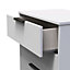 Hong Kong Ready assembled Matt grey 3 Drawer Chest of drawers (H)740mm (W)575mm (D)395mm