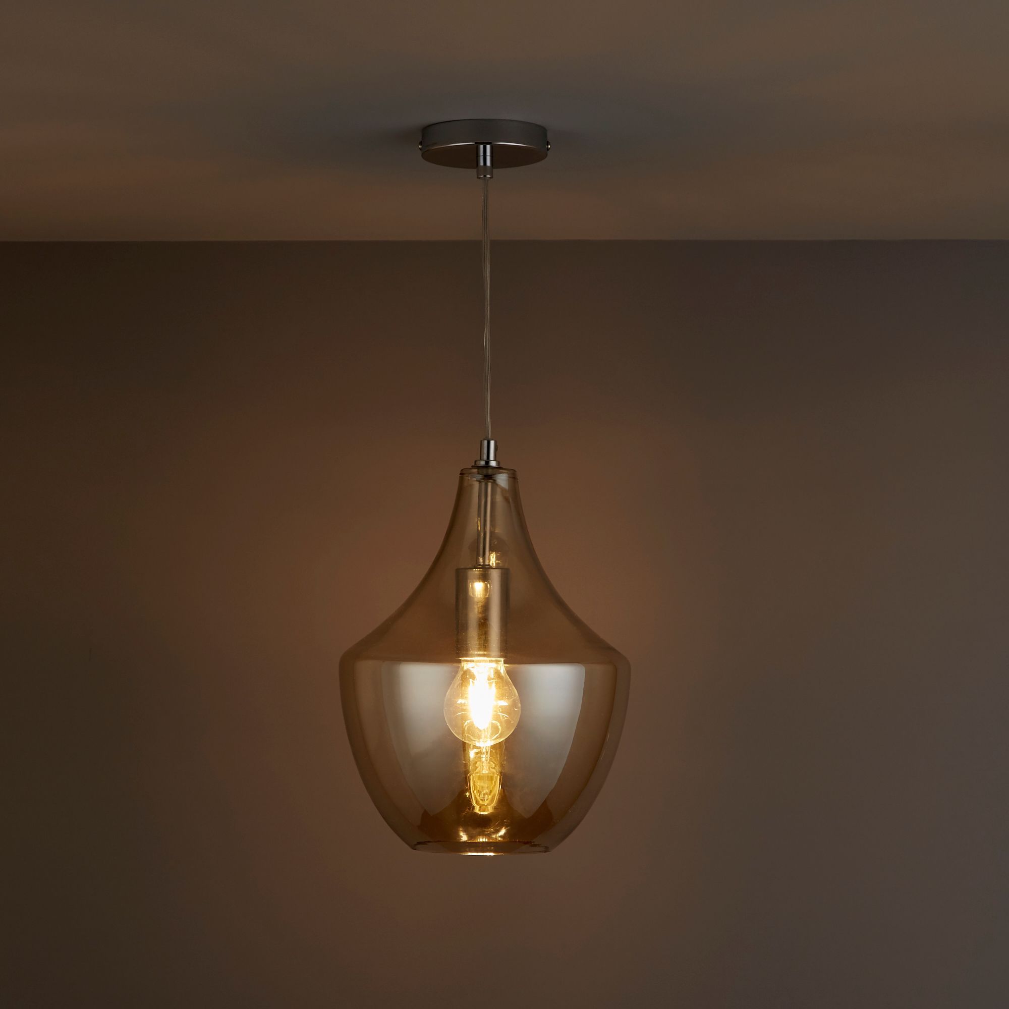 Honor Pendant Antique brass effect Ceiling light