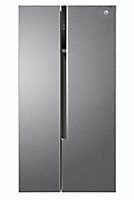 Hoover HHSF918F1XK 70:30 American style Freestanding Frost free Fridge freezer - Silver effect