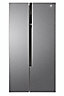 Hoover HHSF918F1XK 70:30 American style Freestanding Frost free Fridge freezer - Silver effect