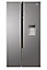 Hoover HHSWD918F1XK 70:30 American style Freestanding Frost free Fridge freezer - Silver effect