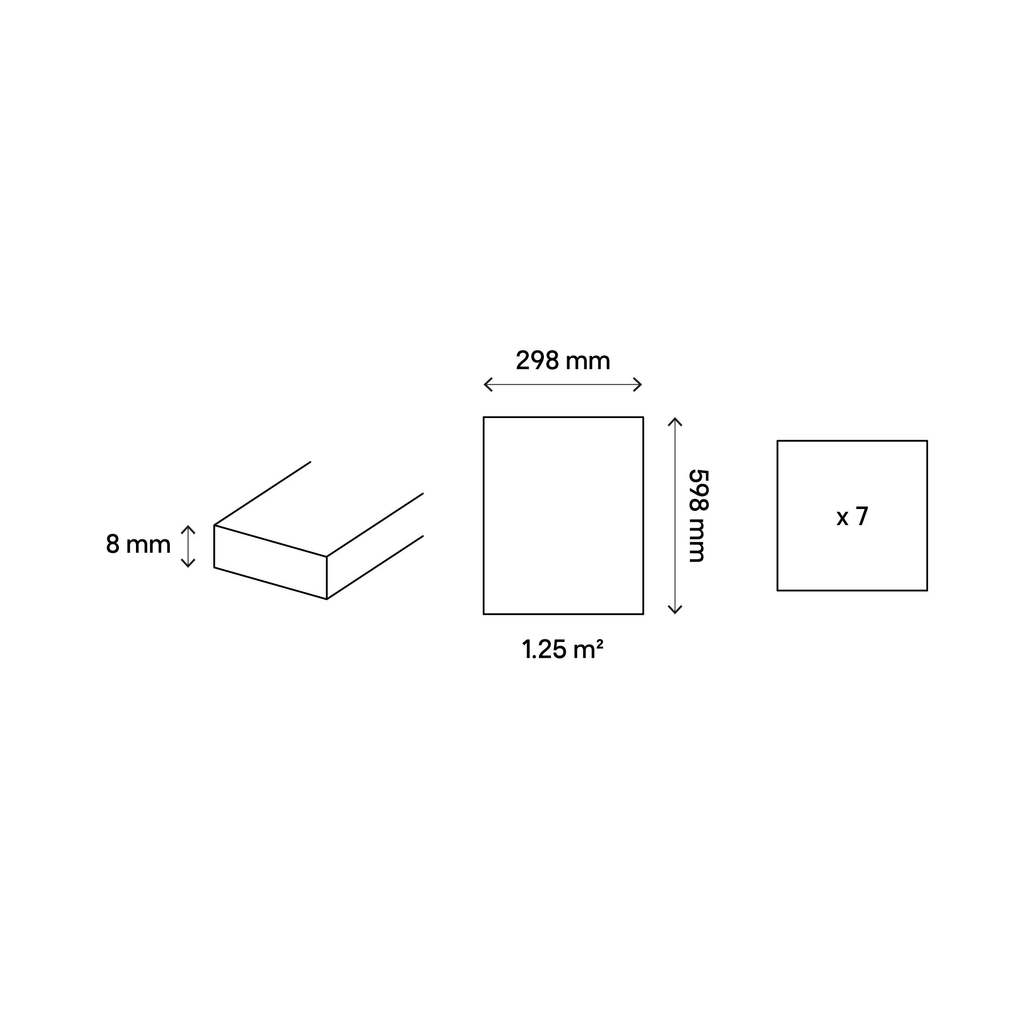 Hopi White Satin Ceramic Indoor Wall tile, Pack of 7, (L)598mm (W)298mm