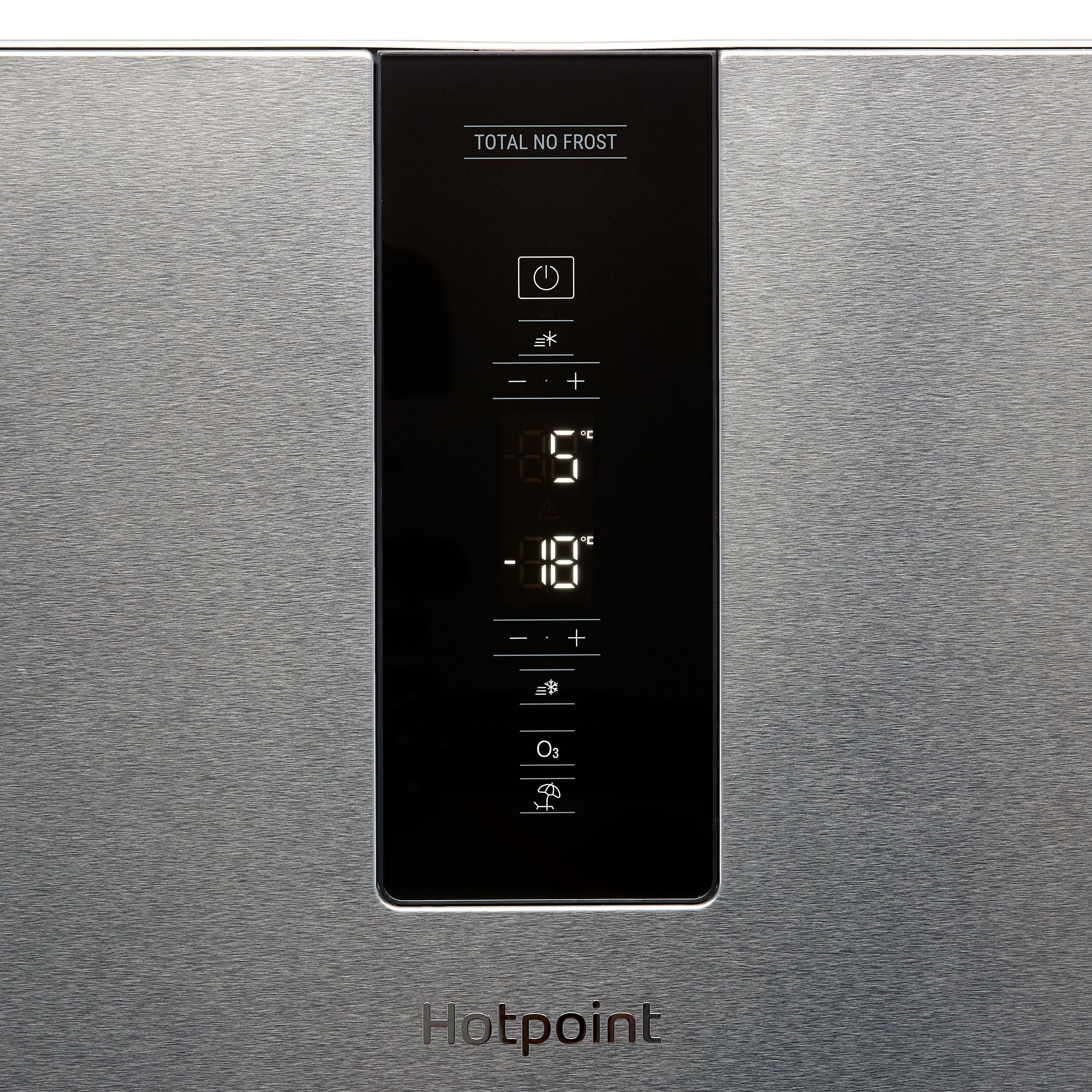 Hotpoint H7T911TMXH1_SSL Freestanding Frost free Fridge freezer - Stainless steel effect